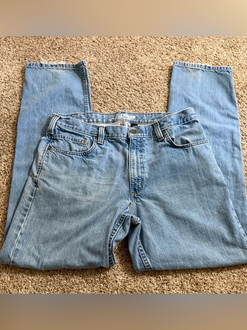 Carhartt Relaxed Fit Light Wash Jeans Men’s 36x34